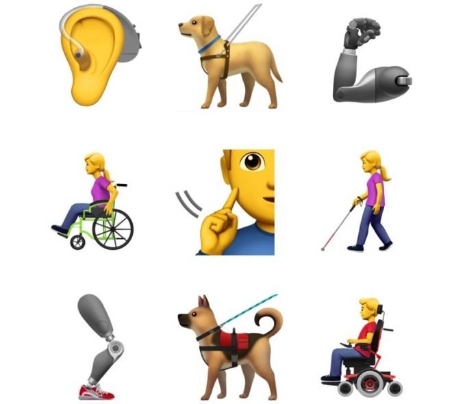 Apple sugere integração de 13 emojis de pessoas com deficiência