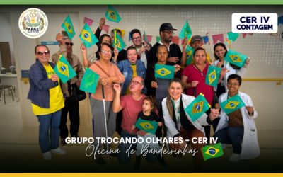 Oficina de Bandeirinhas da Copa – Grupo Trocando Olhares CER IV/APAE BH